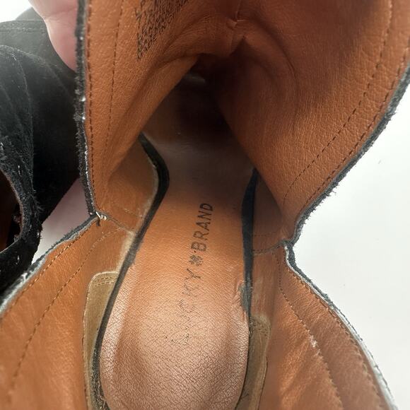 Lucky Brand Libeth Ankle Boots Women’s 7.5. Black Suede - Picture 6 of 7